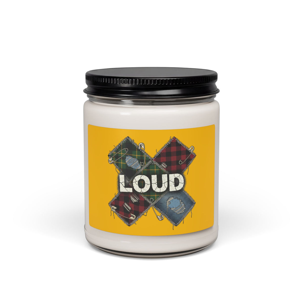 Plaid Patchwork LOUD Candle | Grunge Revival, 90s Flannel Aesthetic