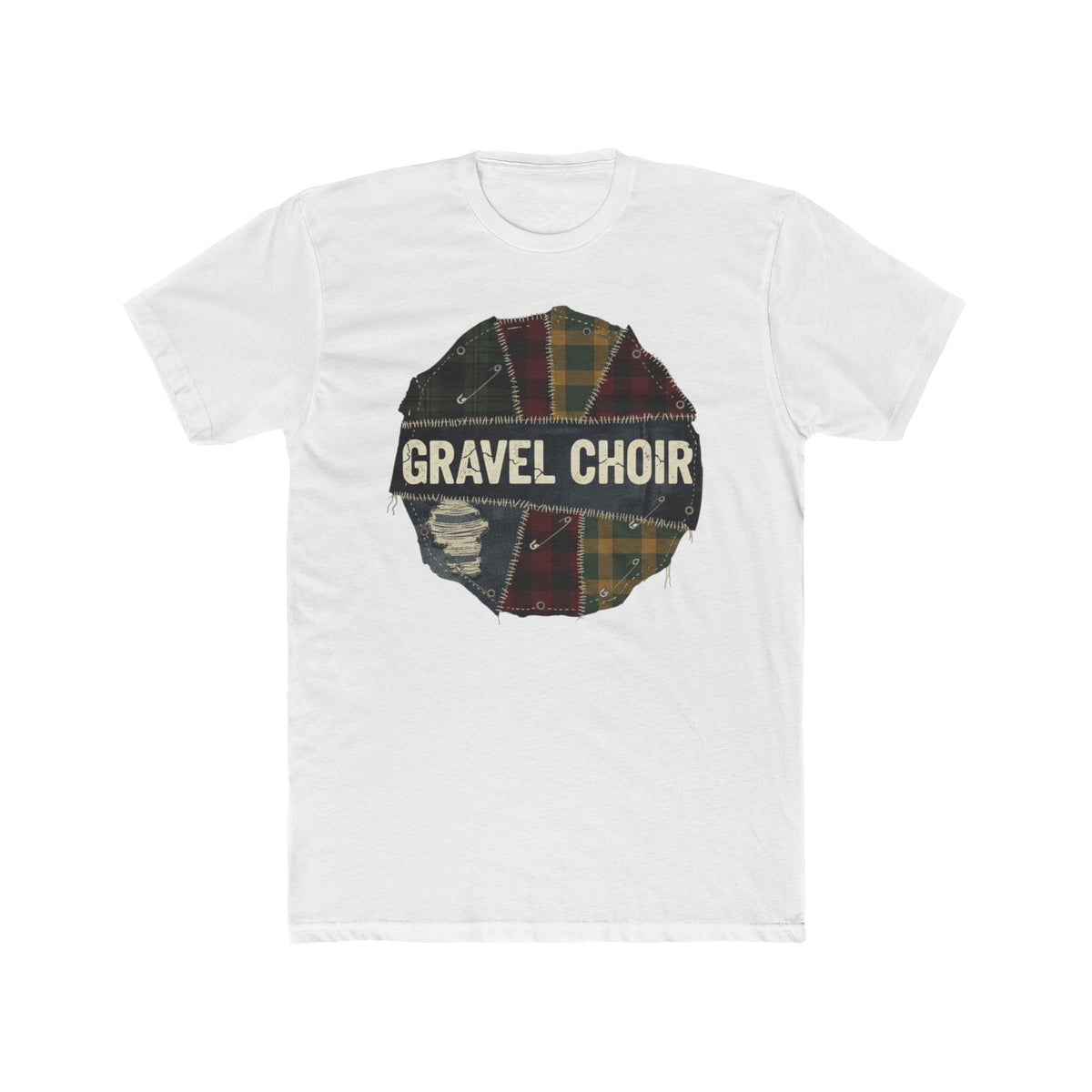 Gravel Choir Vintage Plaid Tee — Retro Music Band Graphic T-Shirt
