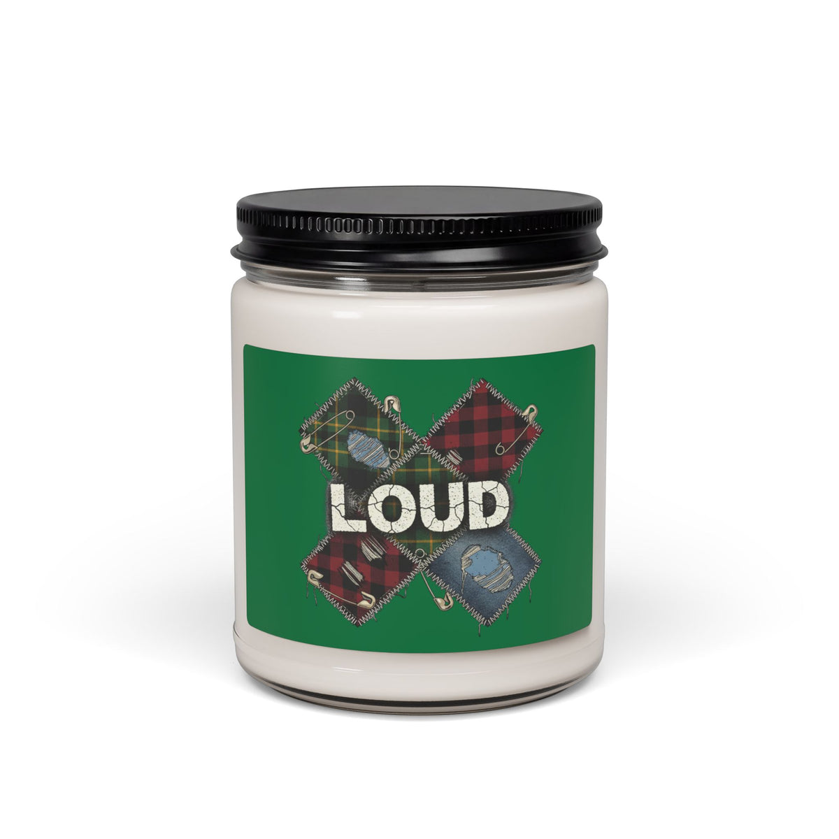 Plaid Patchwork LOUD Candle | Grunge Revival, 90s Flannel Aesthetic