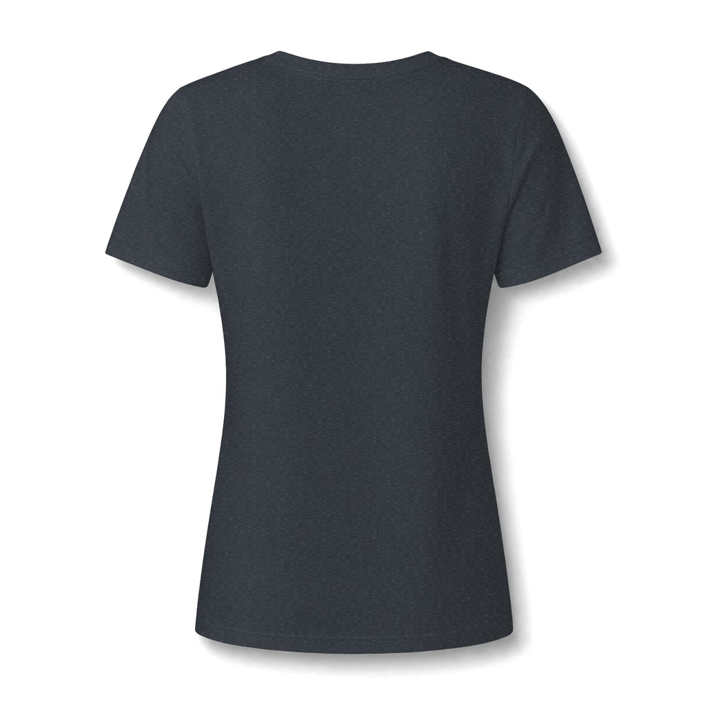 Women's V-Neck Tee — "Where Powerful Men Lose Control" Gold Foil Graphic
