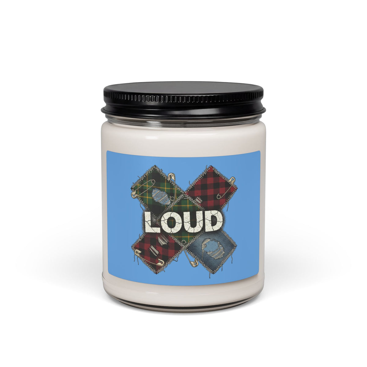 Plaid Patchwork LOUD Candle | Grunge Revival, 90s Flannel Aesthetic