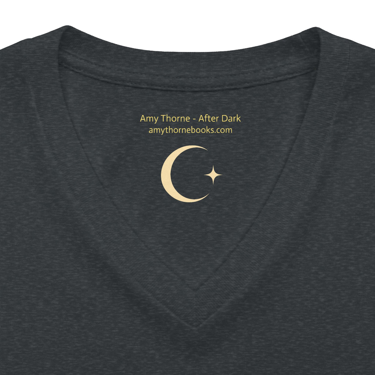 After-Dark Reader V-Neck Tee — Women's Nighttime Book Lover Shirt