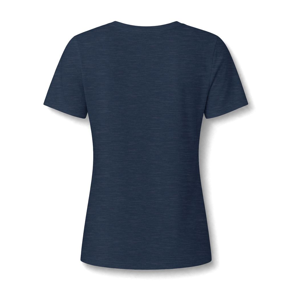 Women's V-Neck Tee — "Where Powerful Men Lose Control" Gold Foil Graphic