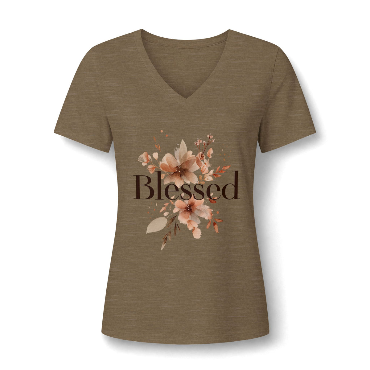 Women’s Relaxed Heather CVC V-Neck Tee