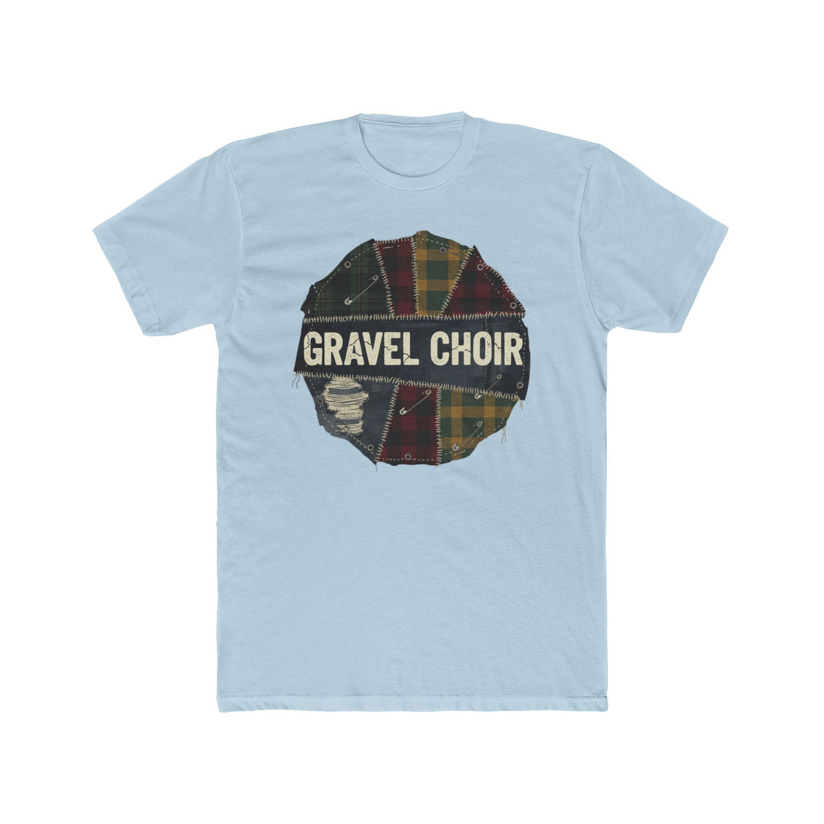 Gravel Choir Vintage Plaid Tee — Retro Music Band Graphic T-Shirt