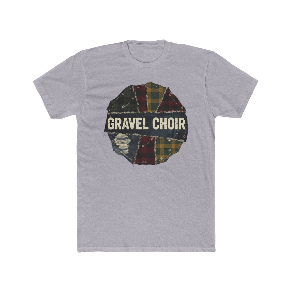 Gravel Choir Vintage Plaid Tee — Retro Music Band Graphic T-Shirt