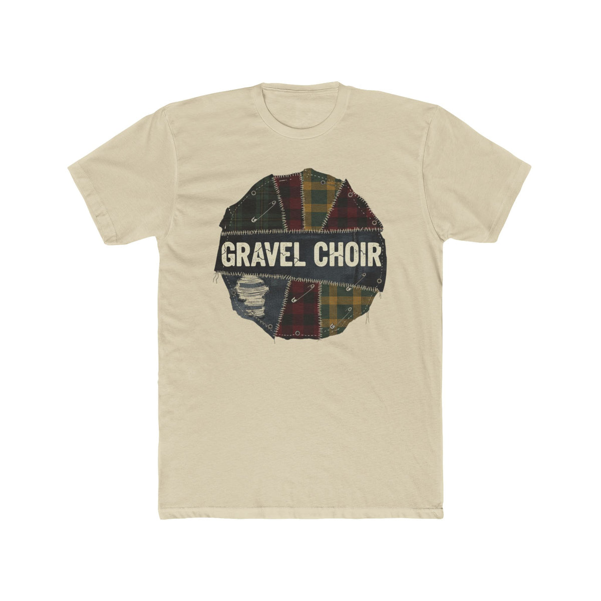 Gravel Choir Vintage Plaid Tee — Retro Music Band Graphic T-Shirt