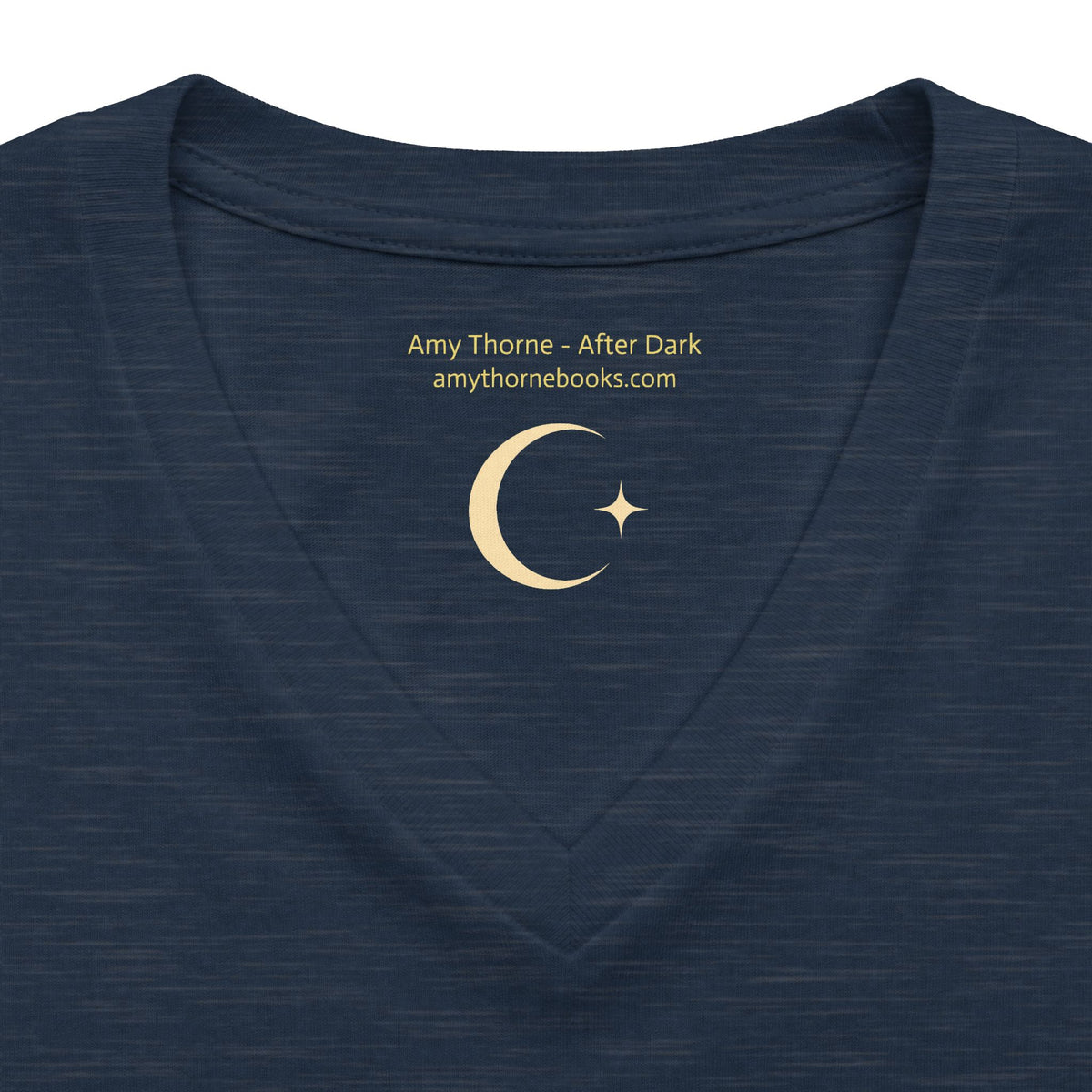 After-Dark Reader V-Neck Tee — Women's Nighttime Book Lover Shirt