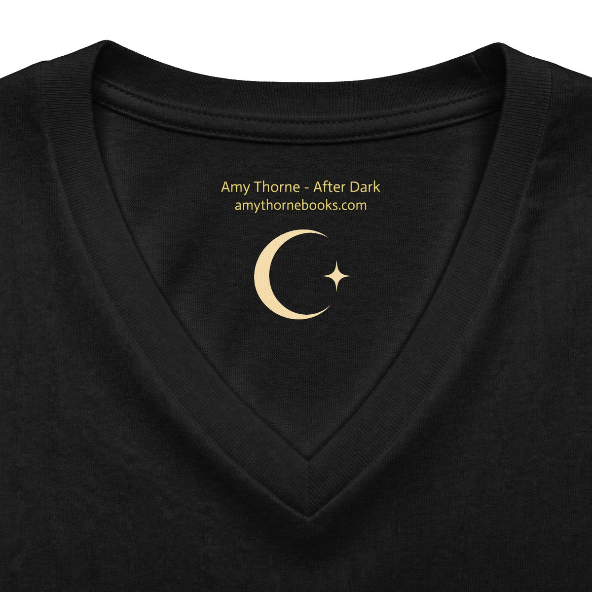 After-Dark Reader V-Neck Tee — Women's Nighttime Book Lover Shirt