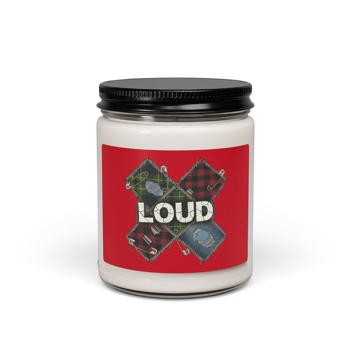 Plaid Patchwork LOUD Candle | Grunge Revival, 90s Flannel Aesthetic