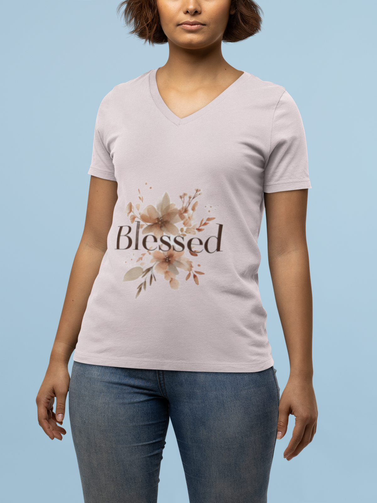 Women’s Relaxed Heather CVC V-Neck Tee
