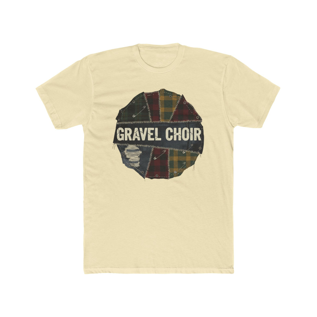 Gravel Choir Vintage Plaid Tee — Retro Music Band Graphic T-Shirt