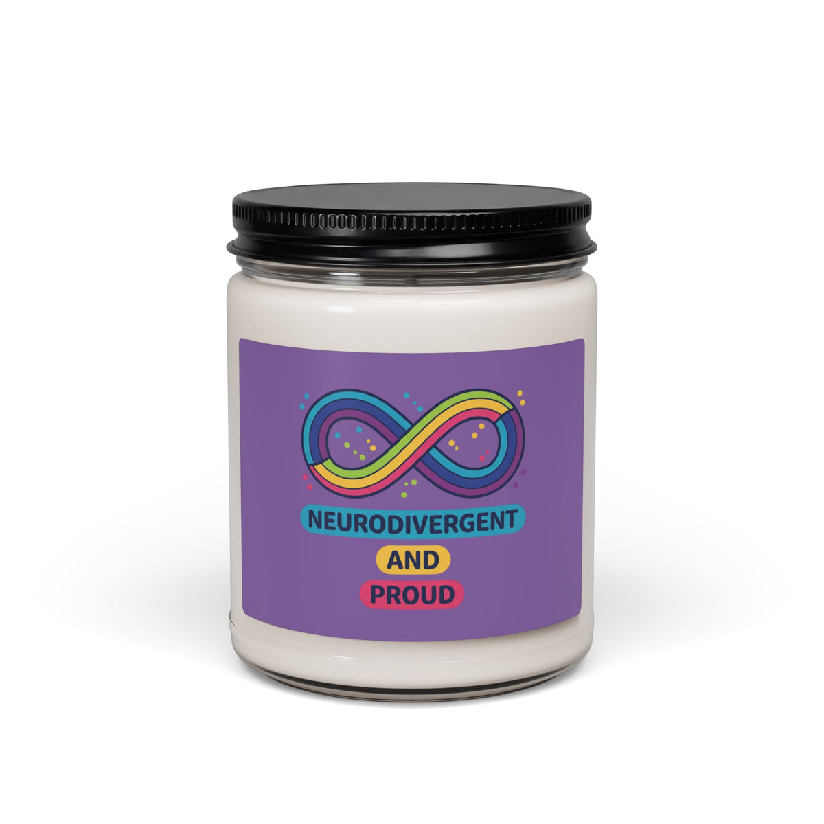 Neurodivergent and Proud Candle, Soy Scented 9oz | Autism Acceptance, Autistic Pride
