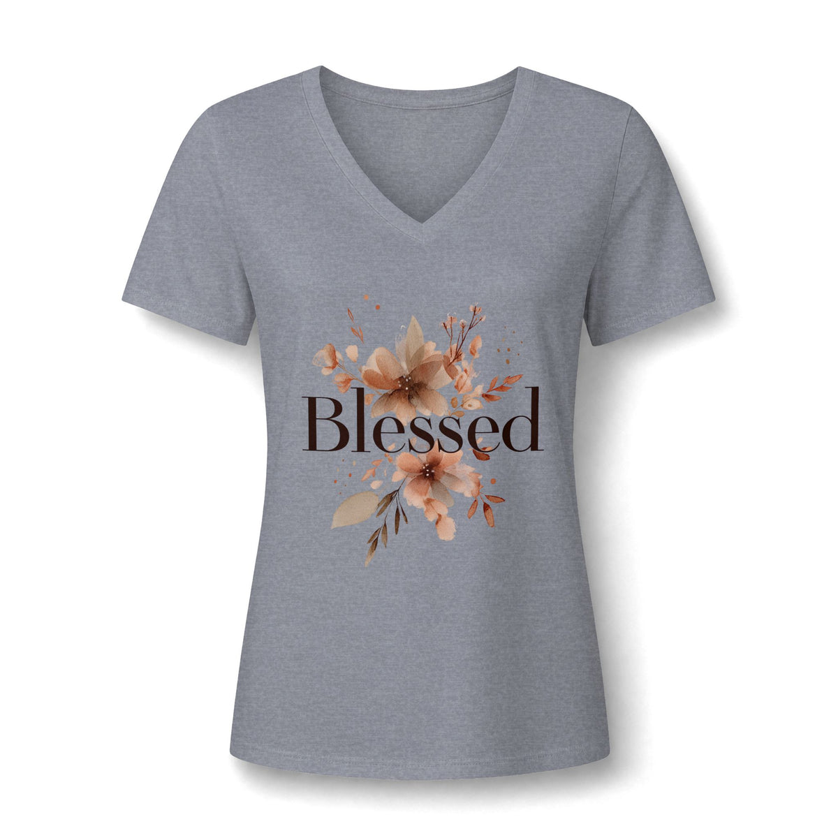 Women’s Relaxed Heather CVC V-Neck Tee