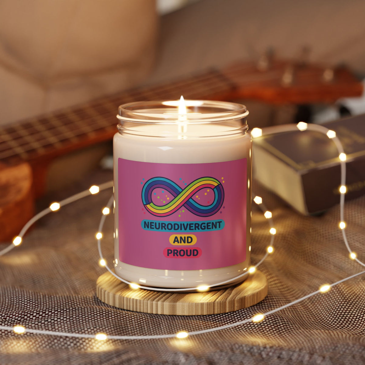 Neurodivergent and Proud Candle, Soy Scented 9oz | Autism Acceptance, Autistic Pride