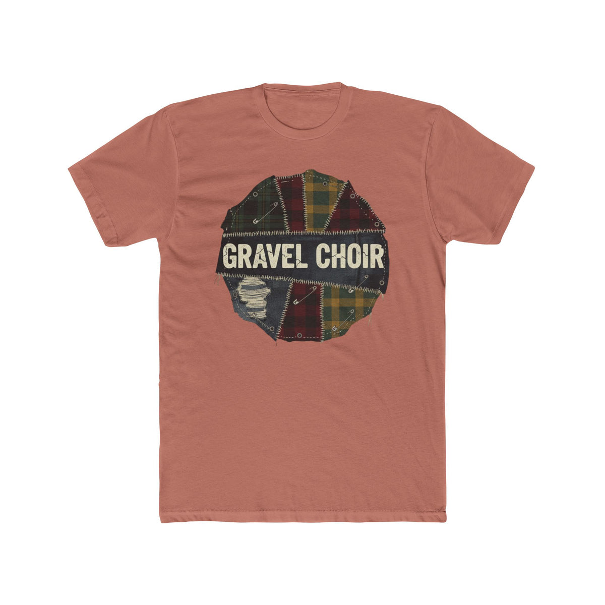 Gravel Choir Vintage Plaid Tee — Retro Music Band Graphic T-Shirt
