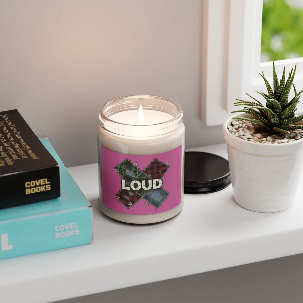 Plaid Patchwork LOUD Candle | Grunge Revival, 90s Flannel Aesthetic