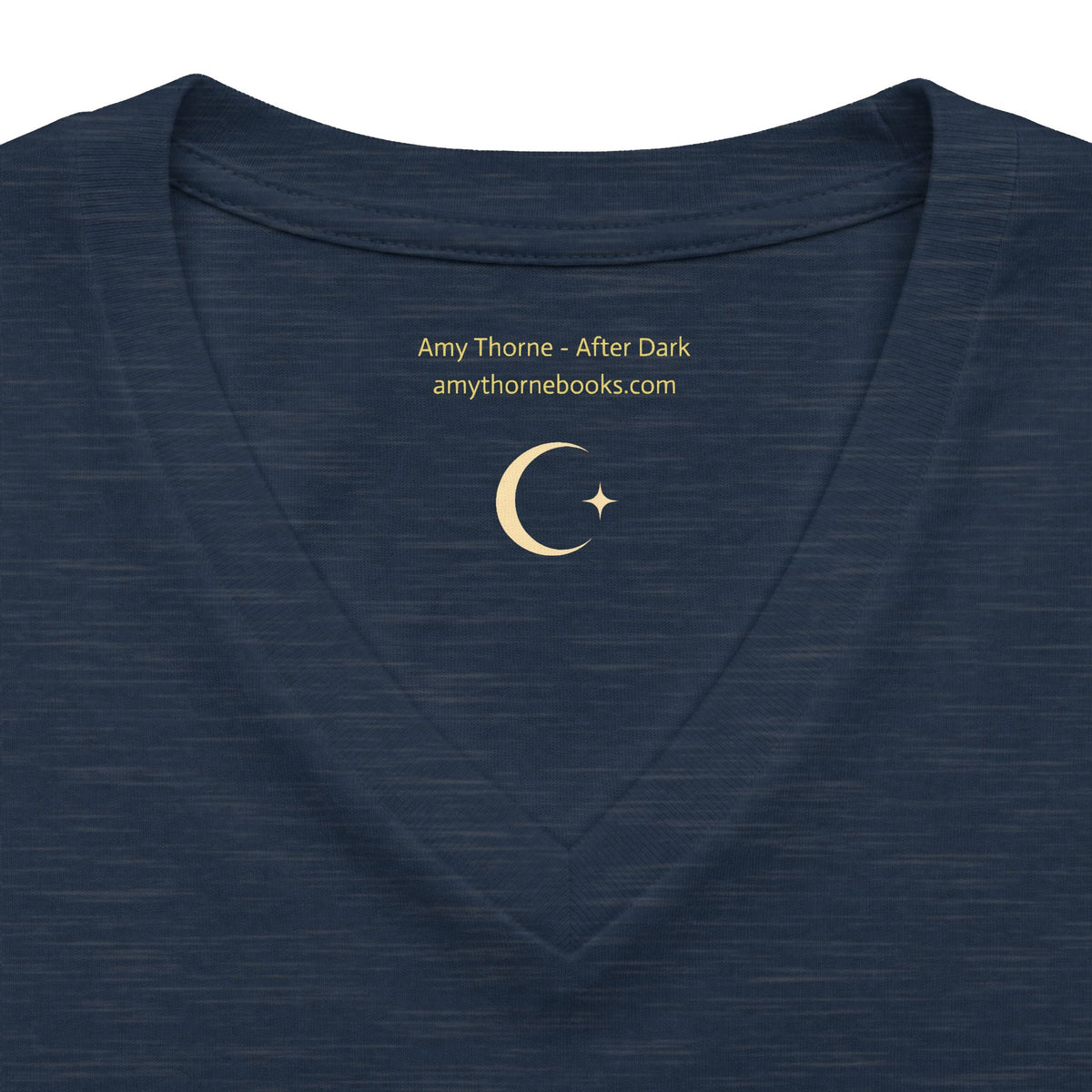 Women's V-Neck Tee — "Where Powerful Men Lose Control" Gold Foil Graphic