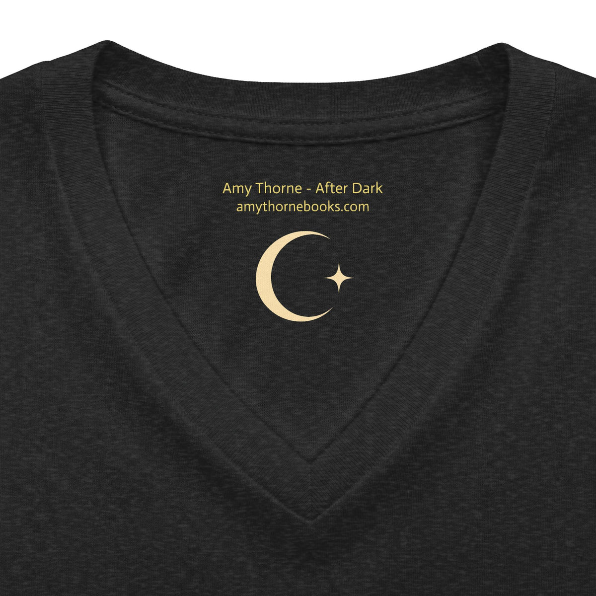 After-Dark Reader V-Neck Tee — Women's Nighttime Book Lover Shirt