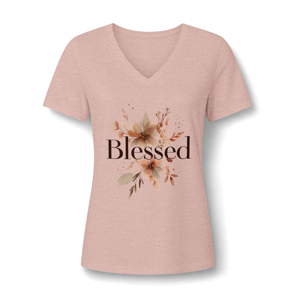 Women’s Relaxed Heather CVC V-Neck Tee