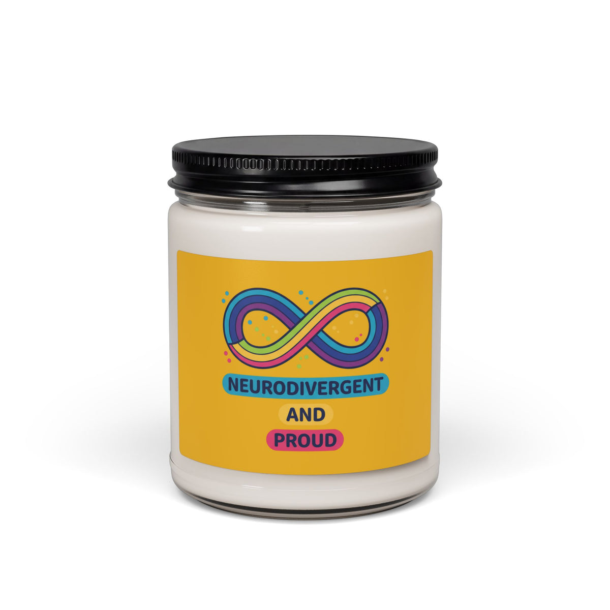 Neurodivergent and Proud Candle, Soy Scented 9oz | Autism Acceptance, Autistic Pride
