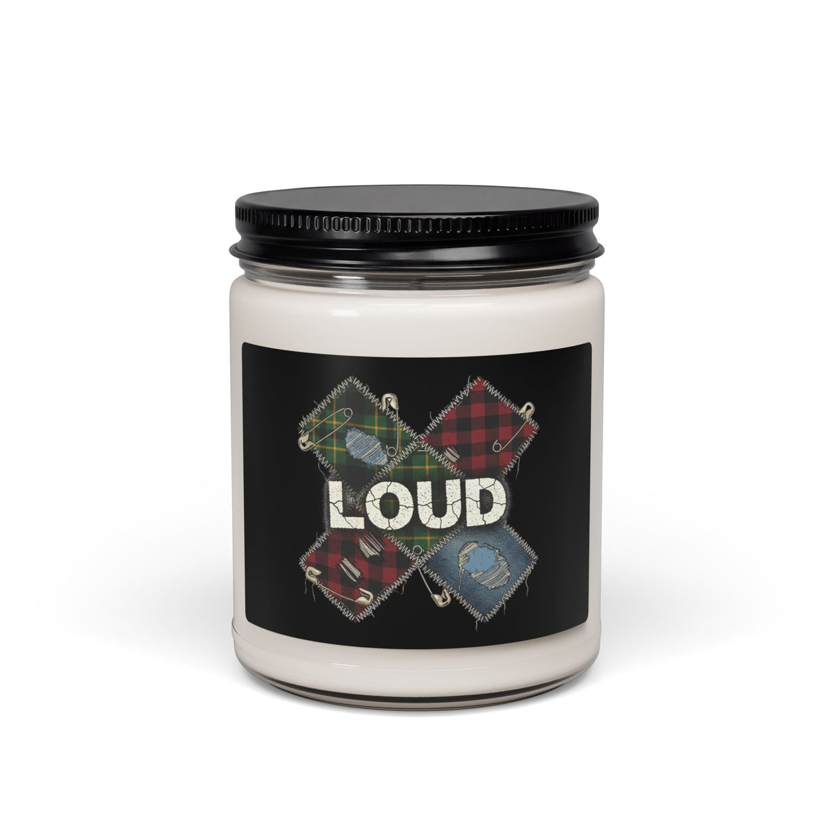 Plaid Patchwork LOUD Candle | Grunge Revival, 90s Flannel Aesthetic