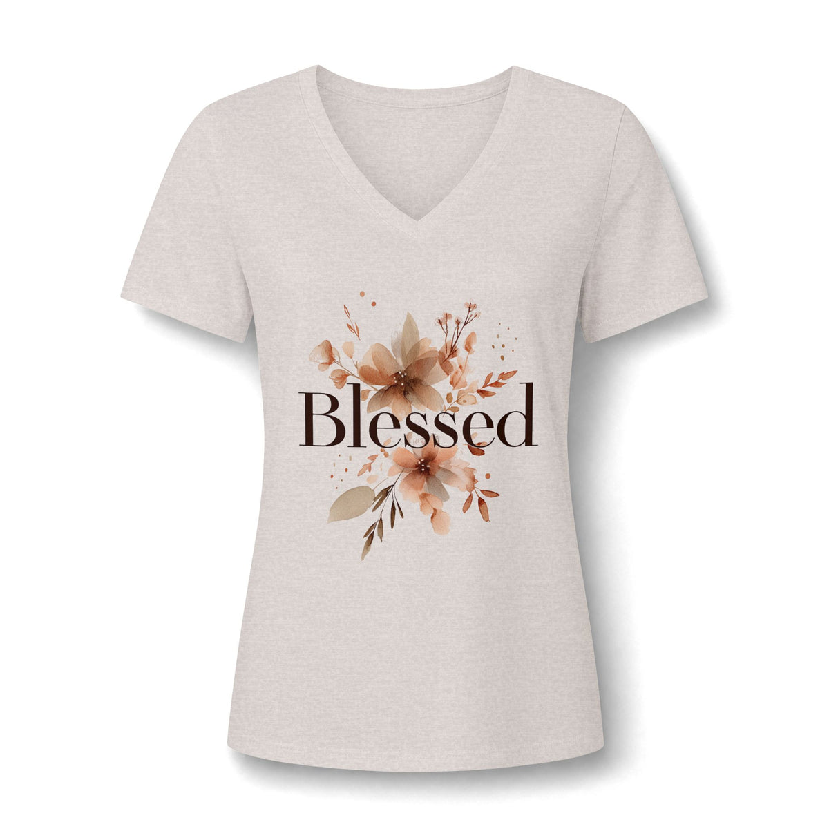 Women’s Relaxed Heather CVC V-Neck Tee