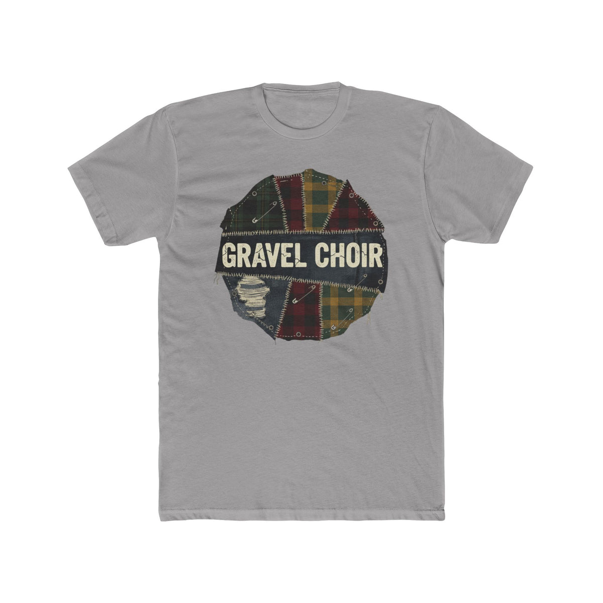 Gravel Choir Vintage Plaid Tee — Retro Music Band Graphic T-Shirt