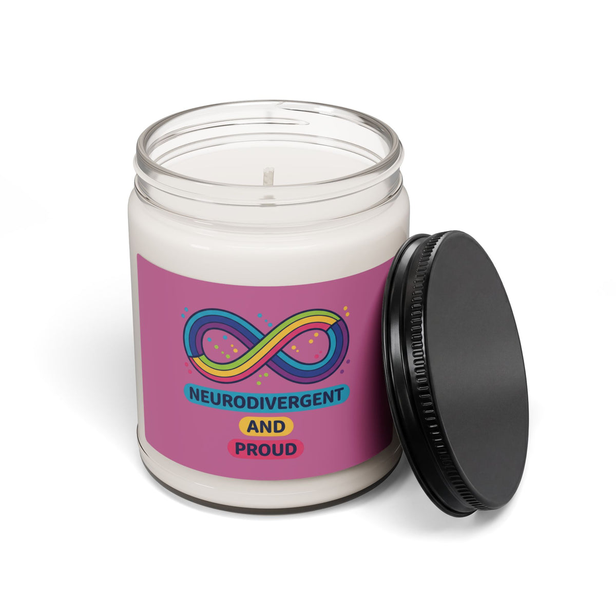 Neurodivergent and Proud Candle, Soy Scented 9oz | Autism Acceptance, Autistic Pride