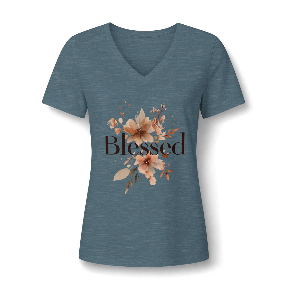 Women’s Relaxed Heather CVC V-Neck Tee