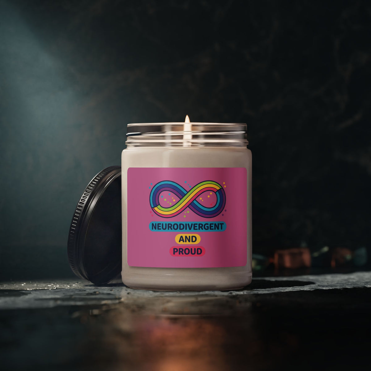 Neurodivergent and Proud Candle, Soy Scented 9oz | Autism Acceptance, Autistic Pride